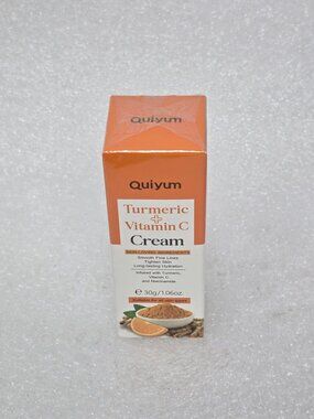 Quiyum Turmeric & Vitamin C Cream 30g Brightening Hydration Anti-Aging